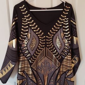 Black and Gold minidress